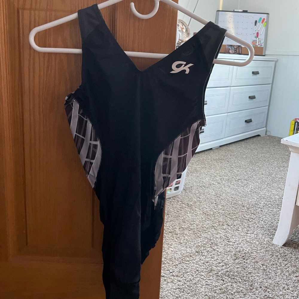 GK black and grey leotard